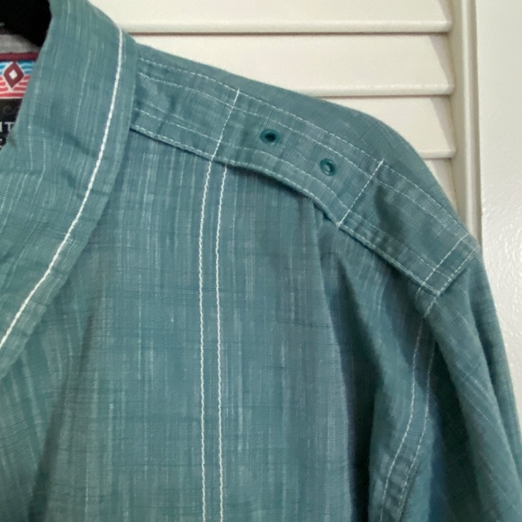 Tranquility Mayhem Handcrafted Shirt Size XL Blue-green color - Picture 3 of 7